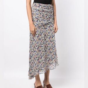 Veronica Beard Floral Asymmetrical Skirt